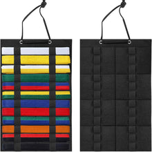 Load image into Gallery viewer, Wall Mounted Taekwondo Belt Display Rack 12 Belts Karate Belt Display Rack Hang Karate Belt Display Martial Arts Belts Organizer
