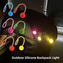 Load image into Gallery viewer, Outdoor Silicone Backpack Warning Light Mini Bicycle Light For Night Riding Easily Bicycle Safety Light Rear LED Taillight For Cycling
