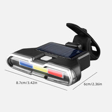 Load image into Gallery viewer, Bicycle Solar Taillight Rear Light Road Safety Light Ultra-bright Bike Taillight Waterproof Rechargeable 7 Modes Easy Install Ideal for Cyclists
