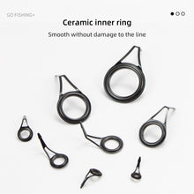 Load image into Gallery viewer, 8Pcs 8-size Stainless steel Fishing Rod Guide Rod for Octopus And Blackhead Fish Sauce Top Ring Repair Kit Lure Fishing Accessories
