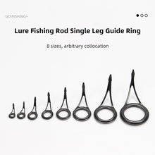 Load image into Gallery viewer, 8Pcs 8-size Stainless steel Fishing Rod Guide Rod for Octopus And Blackhead Fish Sauce Top Ring Repair Kit Lure Fishing Accessories
