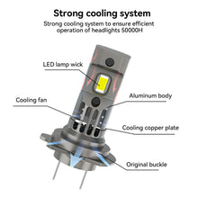 Load image into Gallery viewer, 1PC H7 LED Headlight Bulb CSP for Car Headlamp 12V White Auto Fog Lamps Led Turbo Automobile 50W 8000LM 6000K
