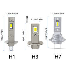 Load image into Gallery viewer, 1PC H1 H3 H7 Car LED Headlight Bulb 50W CSP Car Automobile Headlamp Fanless Light Auto Diode Fog Lamps 12V 6000K ﻿
