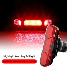 Load image into Gallery viewer, Night Bicycle Tail Light Outdoor Highlight USB Charging Mountain Led Warning Cycling Lights Tail Lamp Bicycle Accessories
