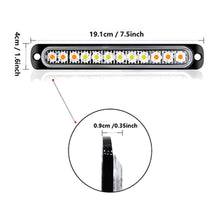 Load image into Gallery viewer, 12LED Car Strobe Warning Light Cheap Strobe Grille Flashing Lightbar Truck Car Beacon Lamp Amber Traffic Clearance Light
