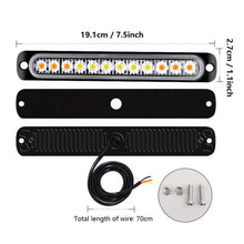 Load image into Gallery viewer, 12LED Car Strobe Warning Light Cheap Strobe Grille Flashing Lightbar Truck Car Beacon Lamp Amber Traffic Clearance Light

