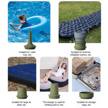 Load image into Gallery viewer, Electric Air Pump Ultralight Portable Wireless Air Compressor Inflator/Deflator Pumps with Camping Lantern for Air Cushion Beds
