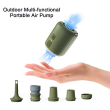 Load image into Gallery viewer, Electric Air Pump Ultralight Portable Wireless Air Compressor Inflator/Deflator Pumps with Camping Lantern for Air Cushion Beds
