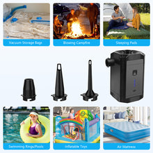 Load image into Gallery viewer, Portable Electric Air Pump Inflator Pump Rechargeable Air Compressor Battery PVC Boat Mattress Inflatable Pool Raft Tyre Balls

