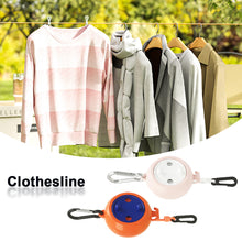 Load image into Gallery viewer, 10m Portable Clothesline Retractable Washing Line Travel Clothesline Laundry Rope Adjustable Drying Line for Indoor Outdoor
