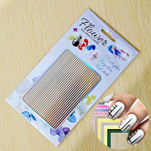Load image into Gallery viewer, Fashion Nail Enhancement Sticker Line Cute Creative Colorful Back Glue Nail Sticker Pink Nail Enhancement Sticker
