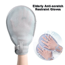 Load image into Gallery viewer, Anti-scratch Gloves for The Elderly Rehabilitation Training Anti-extraction Restraint Gloves Anti-scratching Wrist Fixed Breathable Gloves
