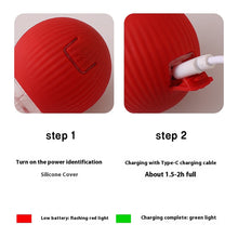 Load image into Gallery viewer, Cat Interactive Ball Toys Automatic Rolling Ball Faux Tail Rechargeable Smart Pet Electric Toy Dog Cat Training Imitate Mouse
