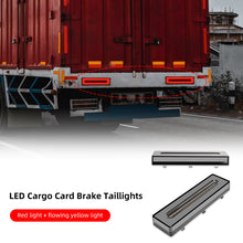 Load image into Gallery viewer, 62LED Trailer Truck Rear Brake Light Double Color Flow Turn Signal Light Car Brake Light Bar Brake Light Side Marker Lamp Light
