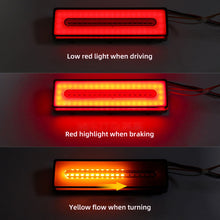 Load image into Gallery viewer, 62LED Trailer Truck Rear Brake Light Double Color Flow Turn Signal Light Car Brake Light Bar Brake Light Side Marker Lamp Light
