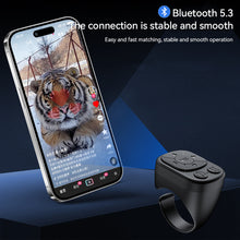 Load image into Gallery viewer, Blutooth 5.3 Remote Control Scrolling Finger Remote Mobile Phone Video Remote Control Selfie Stick Fingertip Camera Controller Automatic Page

