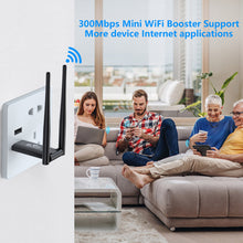 Load image into Gallery viewer, 2.4G 300Mbps USB Wireless WiFi Repeater Extender WiFi Signal Amplifier Booster Long Range Wi-Fi Router Home Network Extension
