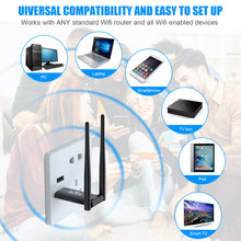 Load image into Gallery viewer, 2.4G 300Mbps USB Wireless WiFi Repeater Extender WiFi Signal Amplifier Booster Long Range Wi-Fi Router Home Network Extension
