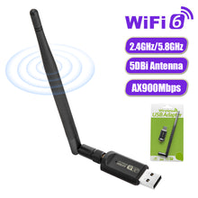 Load image into Gallery viewer, USB WiFi Adapter Dual Band Bluetooth 5.3 2 in 1 Wi-Fi 6 Dongle Wireless Receiver For PC/Laptop Driver Free For Win10/11 AX900
