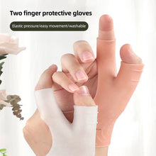 Load image into Gallery viewer, SEBS Two Finger Protective Gloves Soft Pressurized Elastic Fitting Wrist Brace Comfortable Breathable Support Protection Thumb Sleeve
