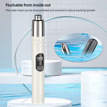 Load image into Gallery viewer, Electric Nose Hair Trimmer Rechargeable Portable Washable Digital Display Nose Hair Clipper Facial Cleaning Tool for Men
