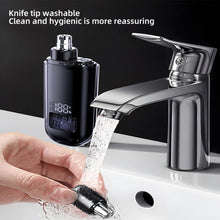 Load image into Gallery viewer, Electric Rechargeable Nose Hair Trimmer Portable Waterproof Digital Display Hair Trimmer Nose Ear Trimmer Men Facial Care
