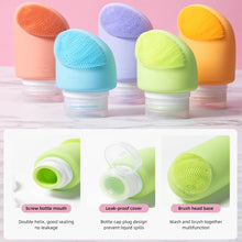 Load image into Gallery viewer, 60/90ML Facial Brush Sub-bottle Durable Portable Silicone Travel Bottle Bath And Skincare Products Leakproof Hygienic Storage Bottle
