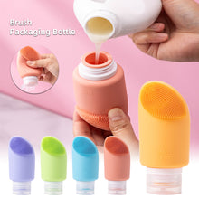 Load image into Gallery viewer, 60/90ML Facial Brush Sub-bottle Durable Portable Silicone Travel Bottle Bath And Skincare Products Leakproof Hygienic Storage Bottle
