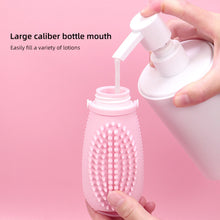 Load image into Gallery viewer, 100ML Shampoo Brush Sub-bottle Two-in-one Portable Washable Reusable Silicone Travel Bottle Shampoo Lotion Leakproof Storage Bottle
