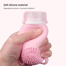 Load image into Gallery viewer, 100ML Facial Brush Sub-bottle Two-in-one Portable Silicone Travel Bottle Cosmetics Shampoo Lotion Leakproof Storage Bottle
