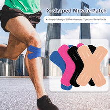 Load image into Gallery viewer, 5pcs Pre-cut X-shaped Muscle Patches Elastic Breathable Basketball Fitness Thighs Shoulders Knees Sports Support Muscle Protector Patches
