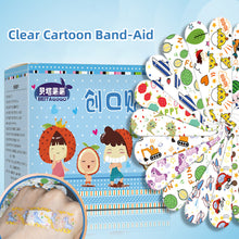 Load image into Gallery viewer, 120pcs/box Cartoon Transparent Band Aids Waterproof Breathable Cute Wound Hemostasis Anti-Bacterial First-Aid Woundplast
