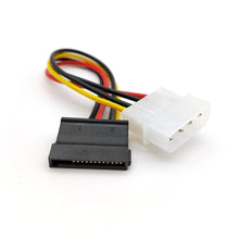 Load image into Gallery viewer, IDE Molex 4 pin to 1/2/3 x SATA Power Cable Serial ATA Y Splitter Hard Driver Dual Extension Cord Adapter Connector
