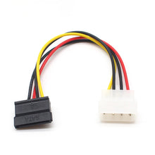Load image into Gallery viewer, IDE Molex 4 pin to 1/2/3 x SATA Power Cable Serial ATA Y Splitter Hard Driver Dual Extension Cord Adapter Connector
