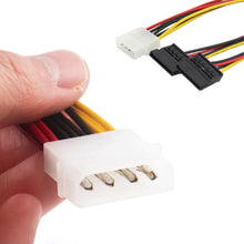 Load image into Gallery viewer, IDE Molex 4 pin to 1/2/3 x SATA Power Cable Serial ATA Y Splitter Hard Driver Dual Extension Cord Adapter Connector
