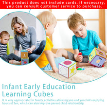 Load image into Gallery viewer, Learning Cubes Pocket Classroom Dices DIY Education Playing Game Dices Teaching Stacking Blocks with 6Pcs Clear Pocket
