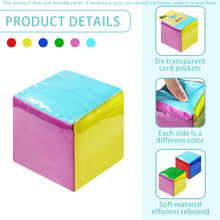 Load image into Gallery viewer, Learning Cubes Pocket Classroom Dices DIY Education Playing Game Dices Teaching Stacking Blocks with 6Pcs Clear Pocket
