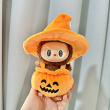 Load image into Gallery viewer, Halloween Pumpkin Clothes For 17cm Labubu Doll Clothes Fashion Doll Bat Wing Pumpkin Clothes with Hat Dolls Accessories
