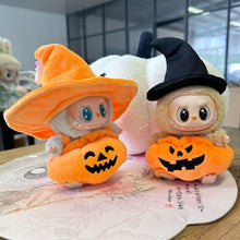 Load image into Gallery viewer, Halloween Pumpkin Clothes For 17cm Labubu Doll Clothes Fashion Doll Bat Wing Pumpkin Clothes with Hat Dolls Accessories
