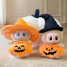 Load image into Gallery viewer, Halloween Pumpkin Clothes For 17cm Labubu Doll Clothes Fashion Doll Bat Wing Pumpkin Clothes with Hat Dolls Accessories
