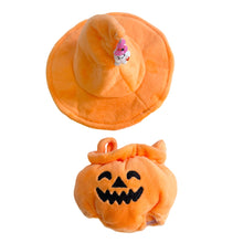 Load image into Gallery viewer, Halloween Pumpkin Clothes For 17cm Labubu Doll Clothes Fashion Doll Bat Wing Pumpkin Clothes with Hat Dolls Accessories
