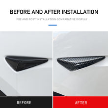Load image into Gallery viewer, 2Pcs Car Side Camera Protection Covers Kit Decoration Sticker Car Modification Accessories for Tesla Model 3 Highland Moel Y
