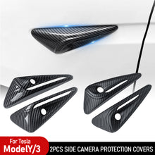 Load image into Gallery viewer, 2Pcs Car Side Camera Protection Covers Kit Decoration Sticker Car Modification Accessories for Tesla Model 3 Highland Moel Y
