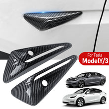 Load image into Gallery viewer, 2Pcs Car Side Camera Protection Covers Kit Decoration Sticker Car Modification Accessories for Tesla Model 3 Highland Moel Y
