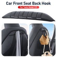 Load image into Gallery viewer, Car Seat Hidden Hooks Purse Bag Hanger Back Seater Headrest Bracket Hanger Accessories For Tesla Model 3 Y
