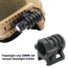 Load image into Gallery viewer, 1PC Tactical Flashlight Clip For 20MM Guide Helmet Outdoor Portable Flashlight Accessories

