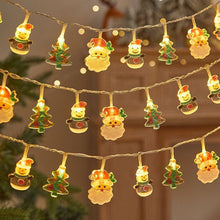 Load image into Gallery viewer, Christmas Decoration LED Light String Snowflake Snowman Santa Claus Christmas Tree String Light Xmas Tree Ornament For Home
