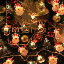 Load image into Gallery viewer, Christmas Decoration LED Light String Snowflake Snowman Santa Claus Christmas Tree String Light Xmas Tree Ornament For Home

