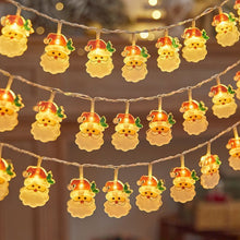 Load image into Gallery viewer, Christmas Decoration LED Light String Snowflake Snowman Santa Claus Christmas Tree String Light Xmas Tree Ornament For Home
