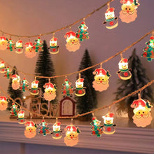 Load image into Gallery viewer, Christmas Decoration LED Light String Snowflake Snowman Santa Claus Christmas Tree String Light Xmas Tree Ornament For Home
